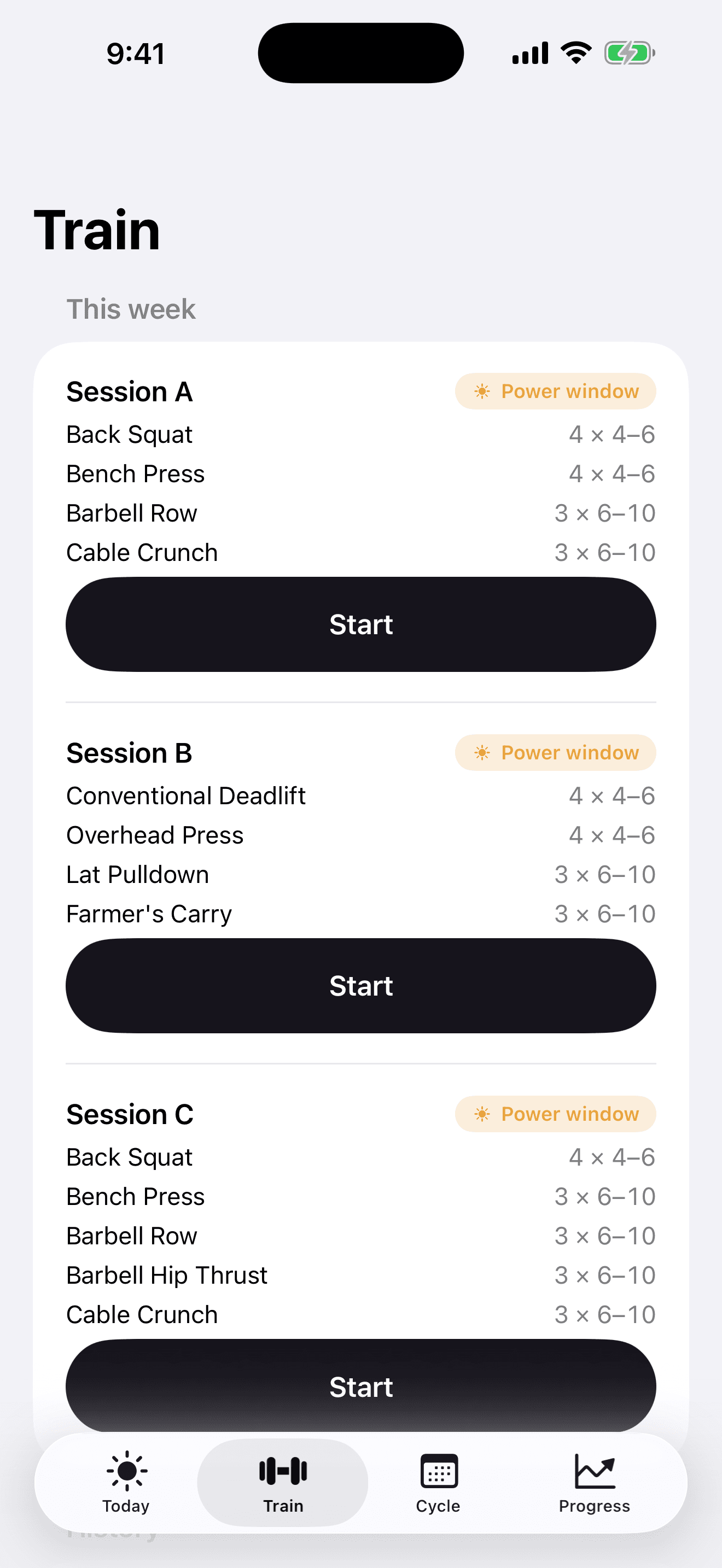 Train barbells, not classes